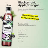 CUBZZ RAZZLE MIX & DRINK SIROOP (1 fles = 16 porties van 275ml) - Zwarte bessen + Appel + Dragon